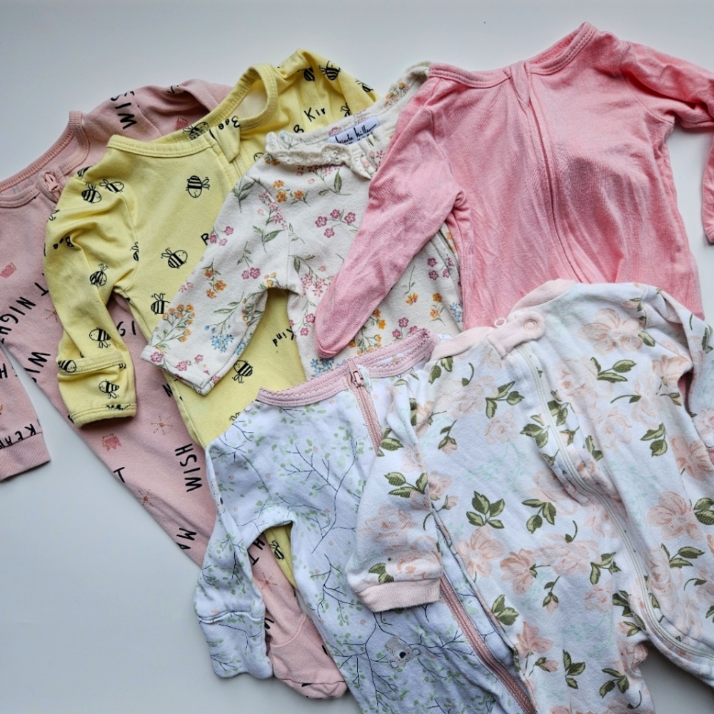 Girly 0-3 Month Pyjamas